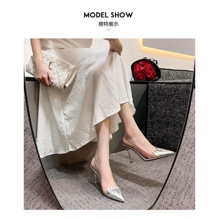 GIÀY CAO GÓT QUAI TRONG BẠC-ĐEN SANG TRỌNG SIZE NHỎ 31-33 HÀNG QCCC