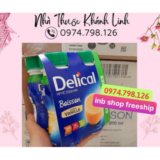 🌺 1 thùng Sữa Delical vị vani, dinh dưỡng cho người ung thư 200ml/chai.