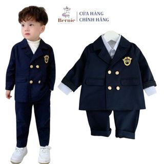 Set bộ vest bé trai phong cách hàn quốc cho bé đi tiệc BERNIE kids 1 đến 7 tuổi