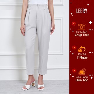 Quần baggy vải cạp cao, thời trang công sở thiết kế QD01 - LERRY