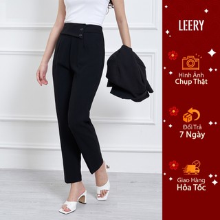 Quần âu nữ công sở thanh lịch, thiết kế khóa sườn tinh tế QD11 - LEERY