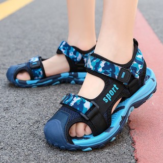 Dép rọ sandal bít mũi bé trai 6 7 8 9 10 11 12 tuổi đế Eva kháng khuẩn thể thao khỏe khoắn xuất Châu Âu đi học ST96