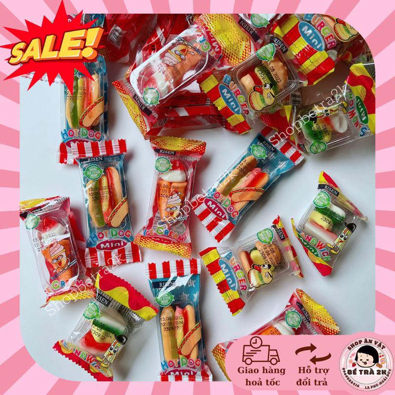 Kẹo dẻo Mini Risen các hình hương trái cây