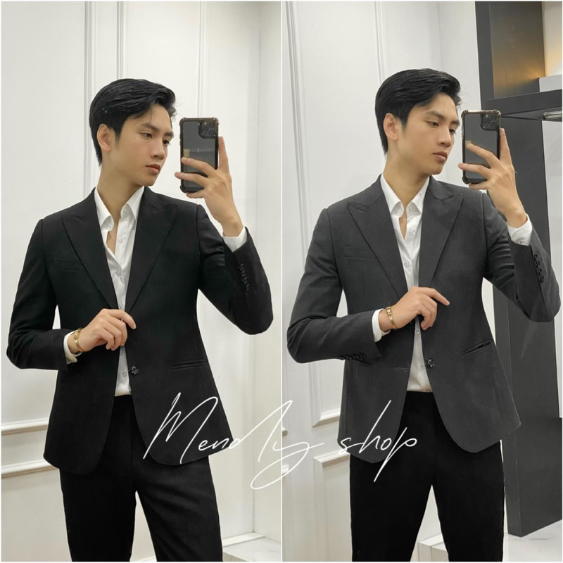 (Áo rời) blazer vest nam cao cấp Mendy shop chất liệu cotton amos không nhăn, phong cách Hàn Quốc Form slim fit