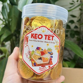 Hộp 500g kẹo socola đồng tiền thơm ngon - tết 2024