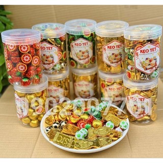 Hộp 500g kẹo socola mix nhiều vị thơm ngon - tết 2024