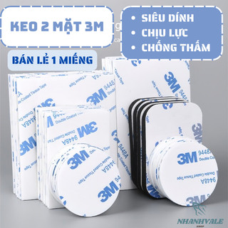 1 miếng dán keo 2 mặt 3m siêu dính