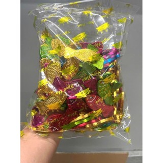 Túi 1kg kẹo socola cá chép mix màu ngọc hân - tết 2024