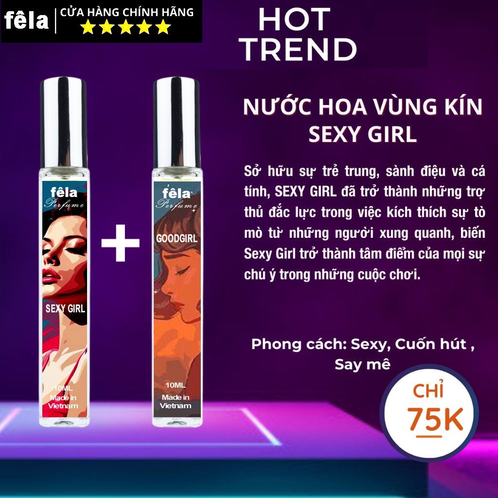 (Mua 3 tặng 1) Nước Hoa Vùng Kín / Nước Hoa Cô Bé Quyến Rũ Thơm Lâu Chai Xịt 10ml/20ml (CHE TÊN TINH TẾ)