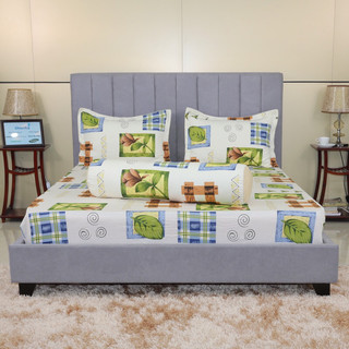 Bộ ga gối HOMETEX - Bộ drap gối vải cotton hoa