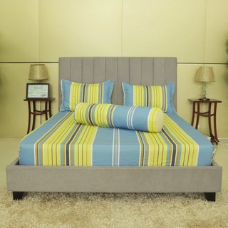 Bộ ga gối HOMETEX - Bộ drap gối vải cotton hoa