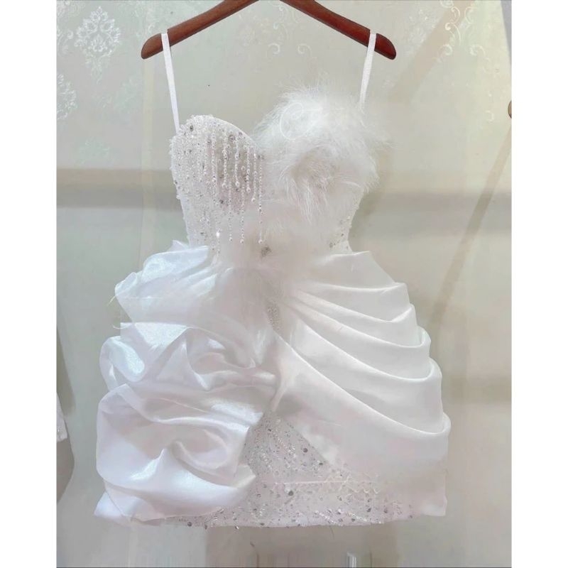 Đầm Body kết đá đính lông sang chảnh