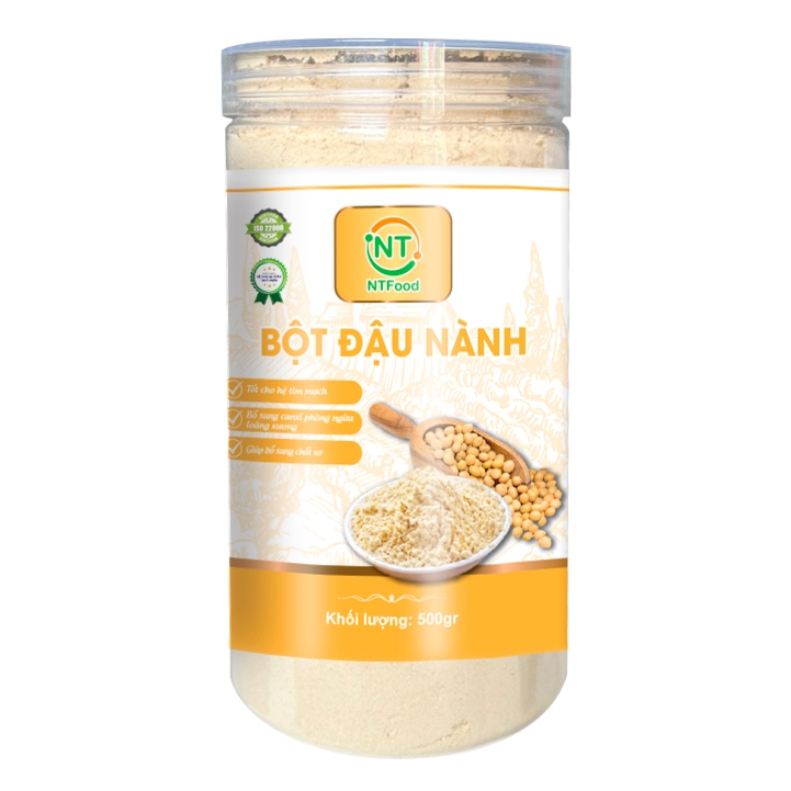 Bột Đậu Nành nguyên chất hũ 500gr NTPowder - Nhất Tín Food