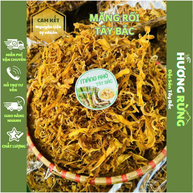 Măng khô Tây Bắc, măng rối khô Tây Bắc, măng khô xé sợi loại 1 ngon giòn túi 1kg