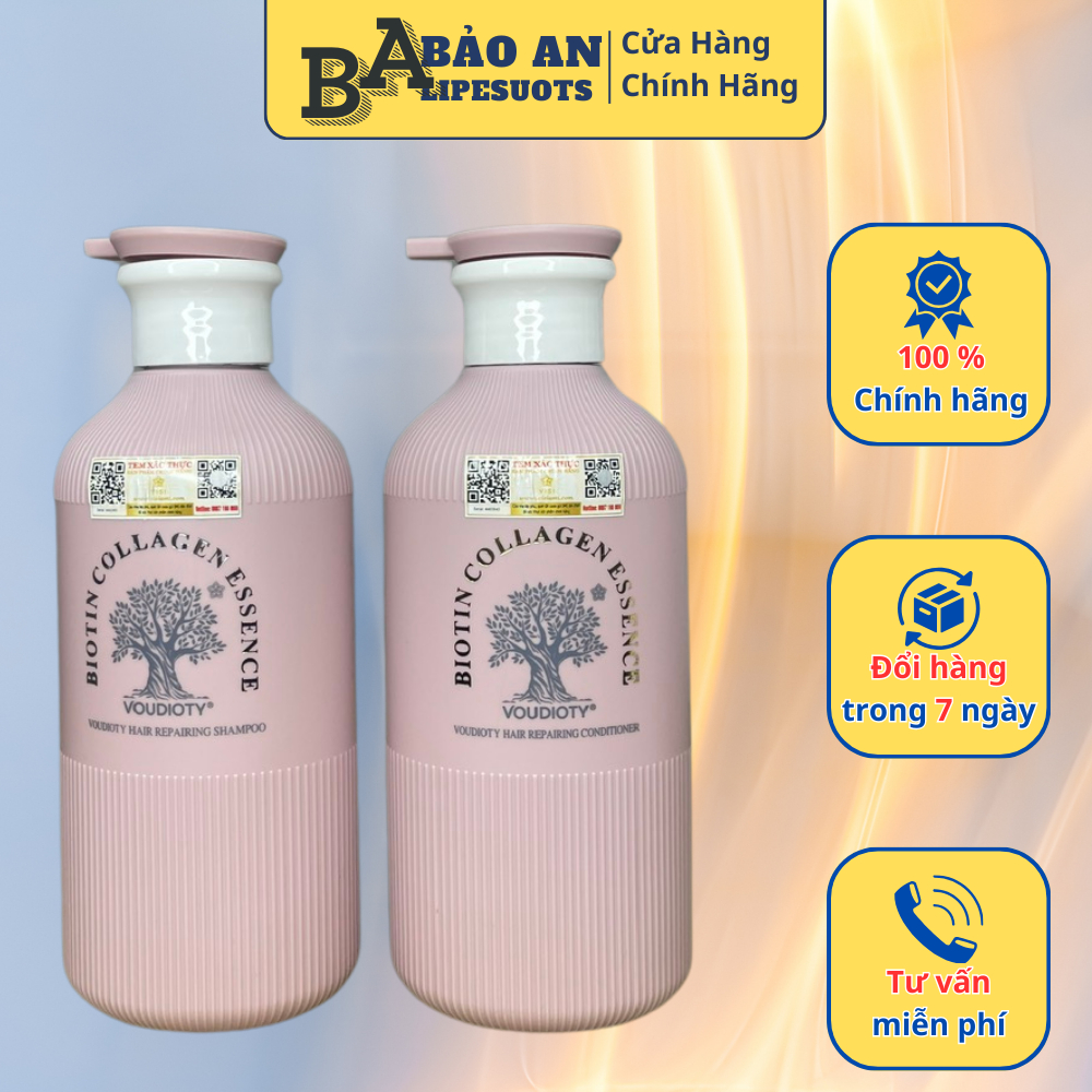 Cặp Gội Xả Biotin Collagen Essence Pink Hương Nước Hoa Chanel No5 500ml Hàng Chính Hãng
