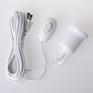 Đui chuôi đèn E27 có công tắc treo gần phích cắm dây điện dài 2m 4m 8m có móc treo đèn đuôi xoáy 27mm