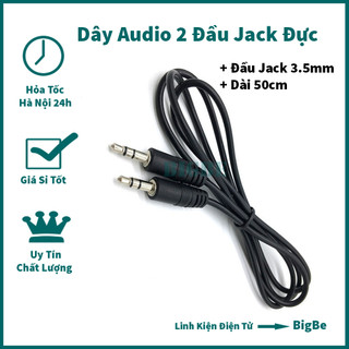 Dây audio 2 đầu jack đực 3.5mm độ dài 0,5 mét