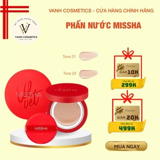 Phấn Nước Missha Đỏ Hàn Quốc Mịn,Che Phủ Tốt,Lâu Trôi Velvet Finish Cushion SPF 50 PA+++