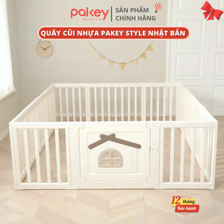 Quây cũi nhựa Pakey phong cách Nhật Bản tinh tế, cao 67cm cực kỳ chắc chắn, Quây cũi cho bé mẫu mới nhất - White House