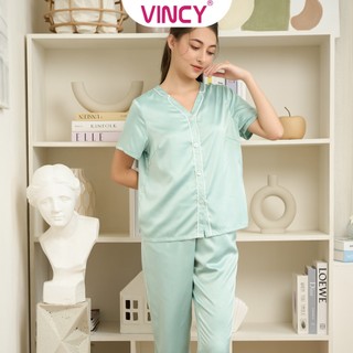 Bộ Đồ Satin Lửng Nữ Vincy BLS030W31