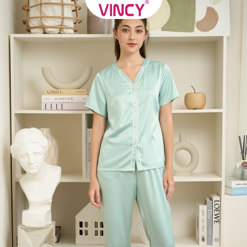 Bộ Đồ Satin Lửng Nữ Vincy BLS030W31