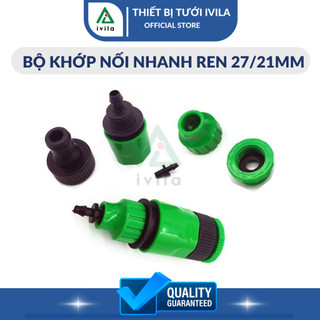Bộ khớp nối nhanh từ ren 27/21mm ra ống LDPE 6m/8mm - Phụ Kiện nối vòi nước và ống 6mm/8mm