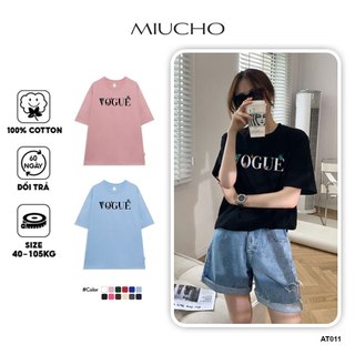 Áo thun unisex form rộng AT011 Miucho basic tee tay lỡ dành cho nam nữ in basic