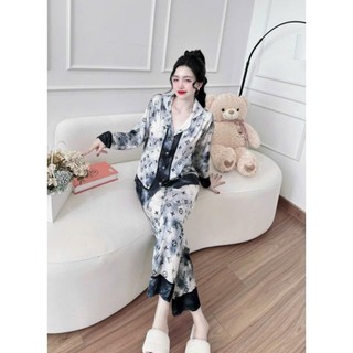 Pizama tay dài Lụa Xước Sang Đẹp 🫰