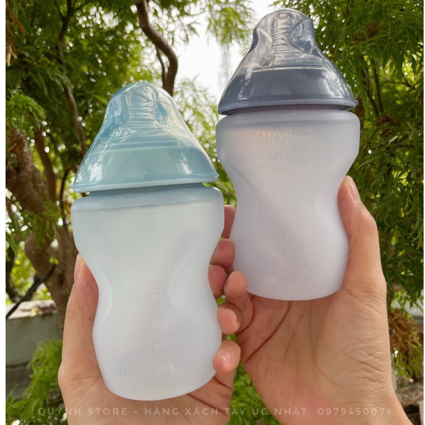 Bình sưa Tommee Tippee Silicone 260ml - màu xanh tím pastel