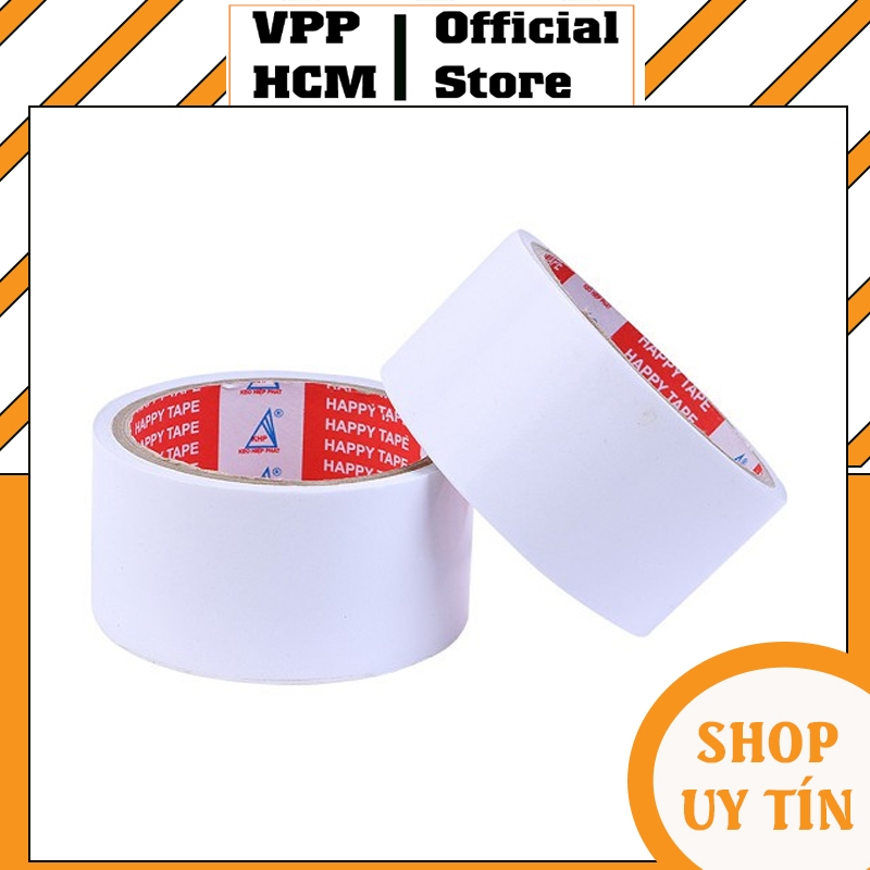 [Combo 24 Cuộn] Băng keo 2 mặt 1.2 - 2.4 - 5cm, đảm bảo độ dính cao
