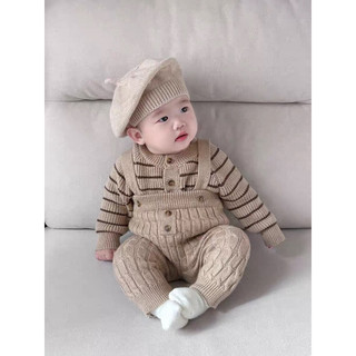 Set Áo + Yếm Len Ép Cao Cấp Cho Bé