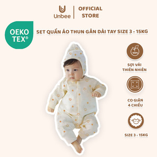 Body Dài Tay Thu Đông Unbee Cho Bé Trai Bé Gái Họa Tiết Bơ Gấu Phong Cách Hàn Quốc Dày Dặn