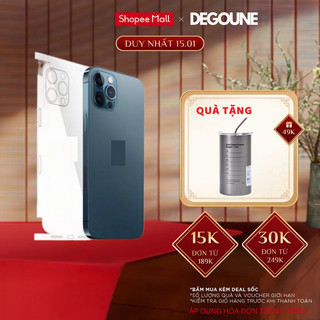 Miếng dán ppf full lưng và viền degoune tech official cho iphone 14 pro max 14 pro 13 pro max 12 pro max 13 12 12 pro