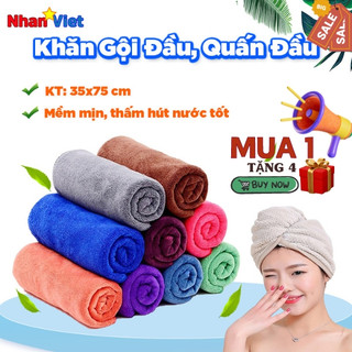Khăn gội đầu spa | kích thước 35x75 | quấn đầu loại dày, siêu thấm nước cho spa và salon tóc
