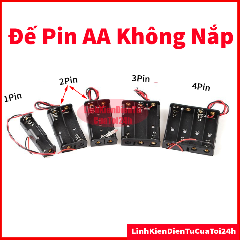 Hộp Đế 1/2/3/4 Pin AA  Pin con thỏ cỡ AA 1,5V