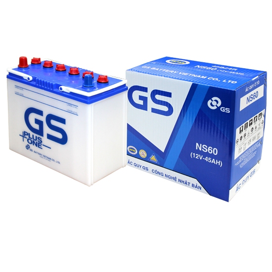 Bình ắc quy 12v GS NS60 (12V-45AH)