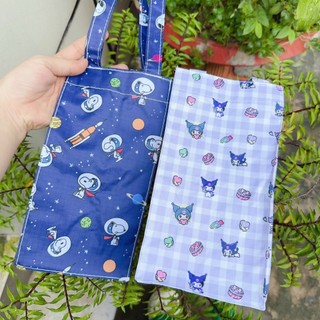 Túi đựng ly cốc nước bình giữ nhiệt chống nước vải canvas