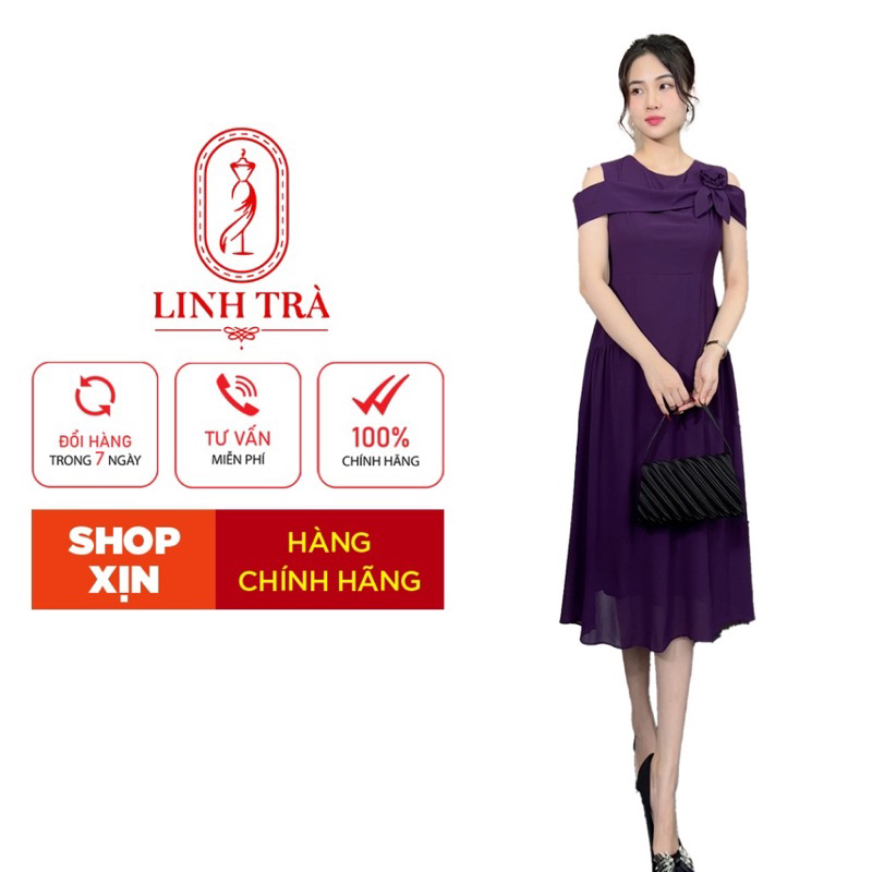Đầm Trung Niên Linh Trà ( LT941 ) từ 45-75kg thiết kế sang trọng, Đầm tặng mẹ, tặng bà Đầm đi tiệc [ LINHTRA ]