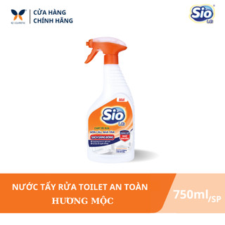 Nước Tẩy Rửa Bồn Cầu, Nhà Tắm Trắng Sáng, Diệt Khuẩn SIO 750ml- Dạng chai xịt bọt tuyết, Hương gỗ, sử dụng tiện lợi