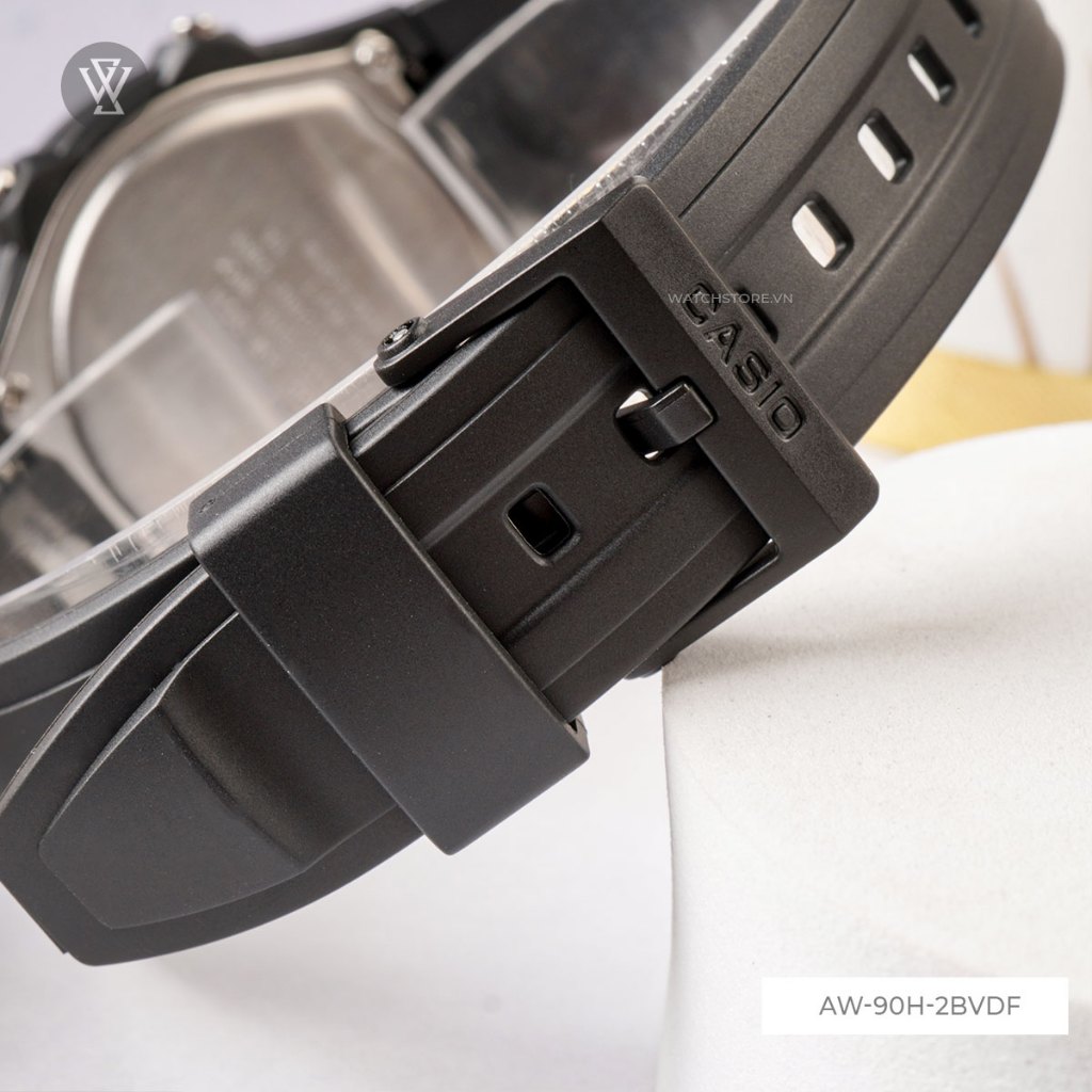 Đồng Hồ Quartz Nam Casio WATCHSTORE  AW-90H-2BVDF   Thiết Kế Mặt Kính Nhựa 38mm, Dây Nhựa Đen Và Vỏ Nhưa