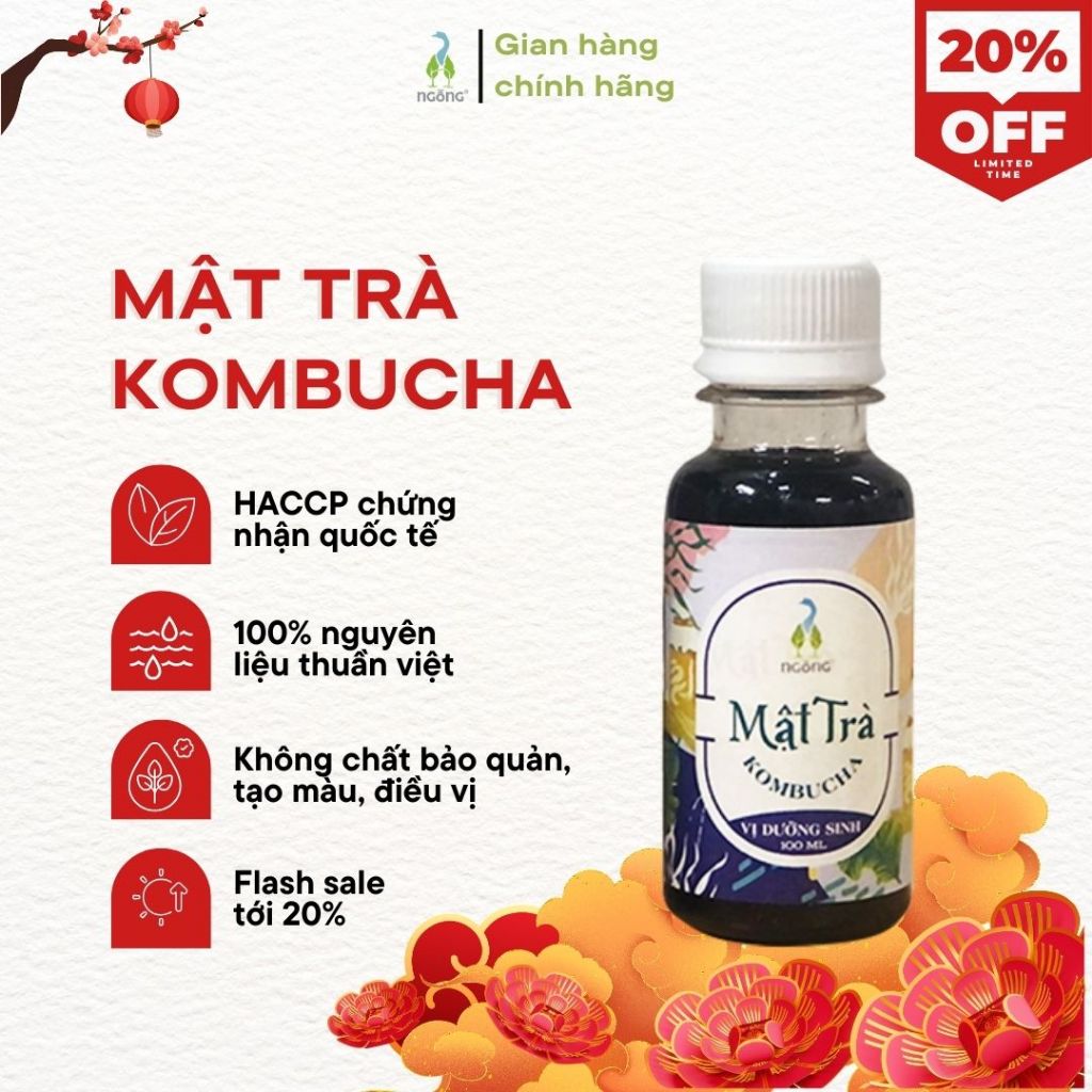 Mật Trà Kombucha Dưỡng Sinh 100ml (NSX 13/01/2022 - HSD 13/01/2025)