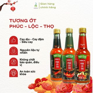 Tương Ớt Phúc Lộc Thọ Spico Truyền thống 3 cấp độ cay lọ 300ml