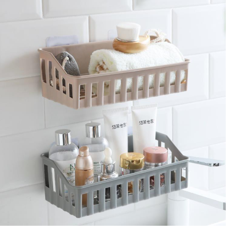 Giá để đồ nhà tắm, Kệ đựng đồ nhà tắm, kệ dán tường nhà tắm, nhà bếp mini đa năng bằng nhựa dạng đan lưới ssr