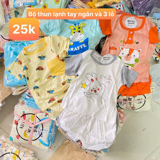Bộ sơ sinh thun lạnh minkymom cho bé trai và bé gái size từ 5kg-9kg