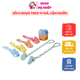 Dây treo ti giả, gặm nướu chống rơi cho bé dạng xích