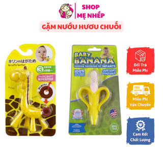 Gặm nướu hươu chuối cho bé giúp bé giải tỏa cơn đau khi ngứa lợi và làm sạch khoang miệng