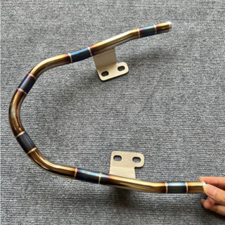 Tay xách Inox 304, Titan đầu bịt nhôm cho Wave 50cc, 100cc, 110cc