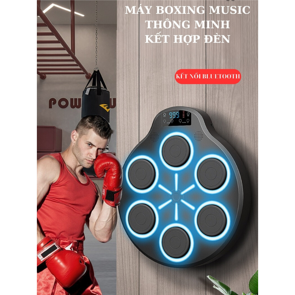 Máy tập boxing theo nhạc thông minh boxing music machine treo tường tại nhà GYM GURUS