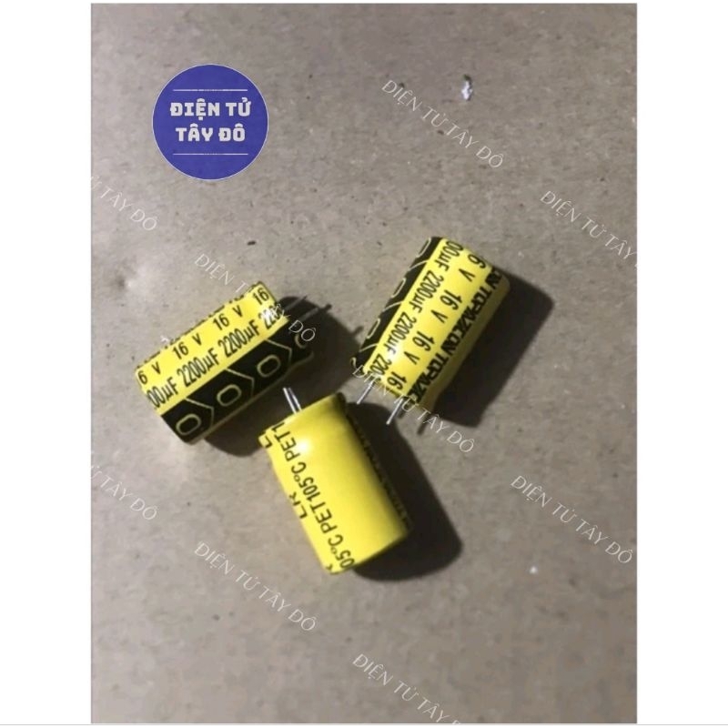 Tụ 16v 2200uf chính hãng(tụ tần số cao)
