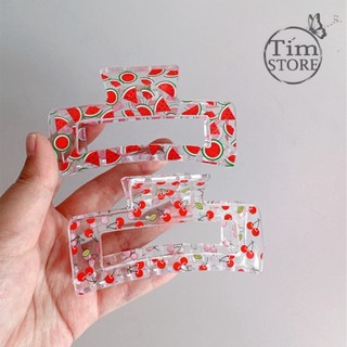 Kẹp gấp tóc nhựa thú nhiều mẫu gấu dâu lotso kitty pochacco cinnamon  dễ thương TIMSTORE phong cách hàn quốc